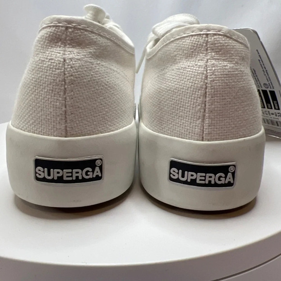 Superga White Platform Sneakers Size 4.5 – Canvas – New with Tags - Picture 5 of 12